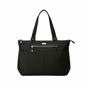 Baggallini Nylon Canvas Purse Travel Bag Satchel Double Handle Black